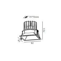 Fuoco Square Trim - Recessed downlight