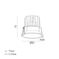 Fuoco Round Trim Recessed Downlight