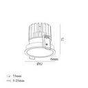 Fuoco Round Trim CNC Recessed Downlight