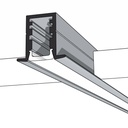 Mini Tall Recessed Aluminium Mounting Profile 2000mm