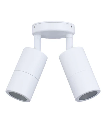 Exterior Double Adjustable Wall Pillar Spot Light GU10 IP65 