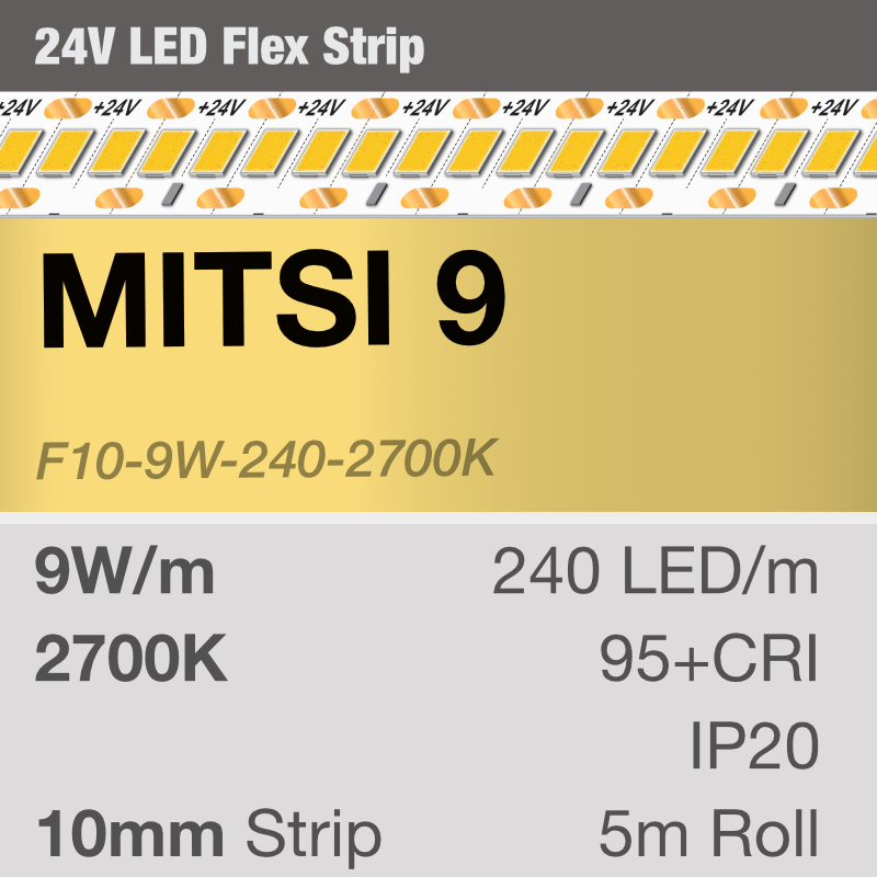 Mitsi 9 LED Strip - 9W/m 