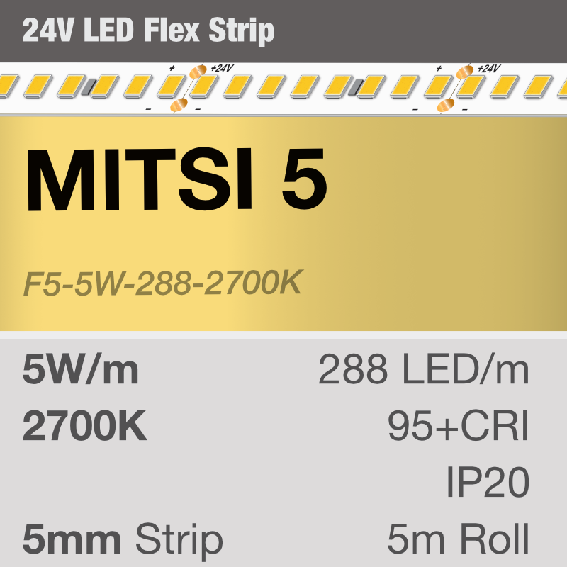 Mitsi 5 LED Strip - 5W/m