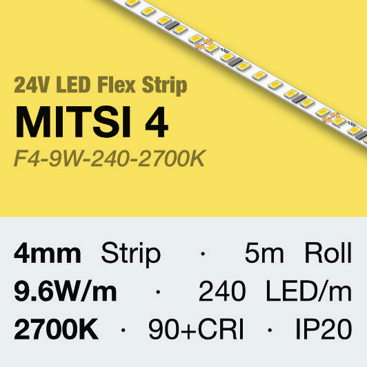 Mitsi 4 LED Strip 9W - 1 metre