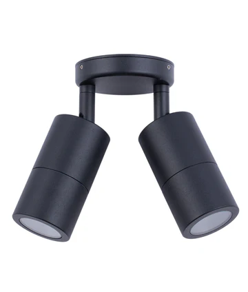 Exterior Double Adjustable Wall Pillar Spot Light GU10 IP65 