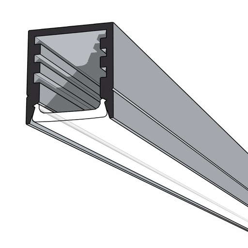 [P14X15-SUR-2000] Tall Surface Aluminium Mounting Profile 2000mm